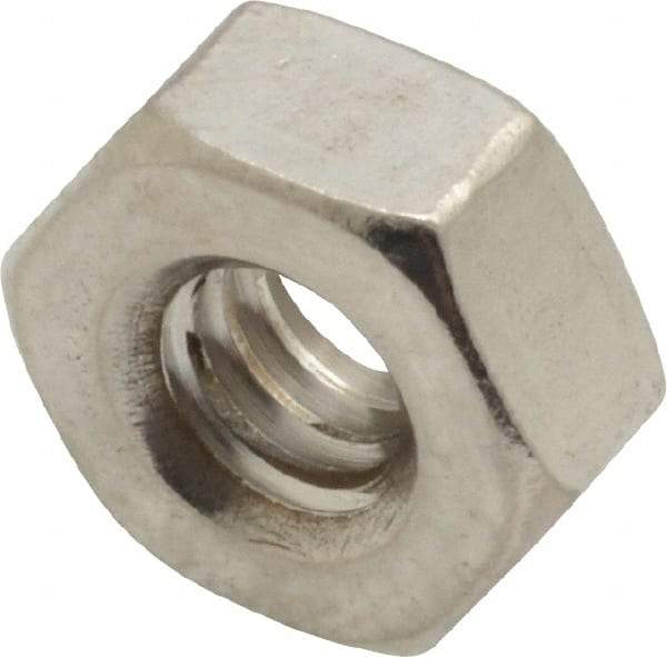 Value Collection - 1/4-20 UNC Stainless Steel Right Hand Heavy Hex Nut - 1/2" Across Flats, 15/64" High, Uncoated - Makers Industrial Supply