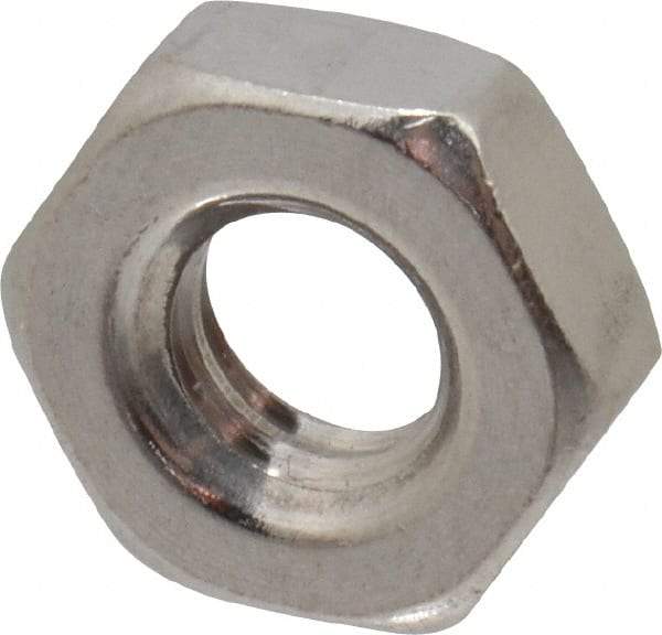 Value Collection - 1/4-20 UNC Stainless Steel Right Hand Hex Jam Nut - 7/16" Across Flats, 5/32" High, Uncoated - Makers Industrial Supply