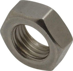 Value Collection - 3/8-24 UNF Stainless Steel Right Hand Hex Jam Nut - 9/16" Across Flats, 7/32" High, Uncoated - Makers Industrial Supply