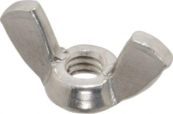 Value Collection - 1/4-20 UNC, Stainless Steel Standard Wing Nut - Grade 316, 1.1" Wing Span, 0.57" Wing Span - Makers Industrial Supply