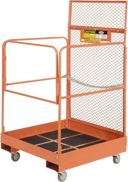 Ballymore - 64" Fork Deck Maintenance Platform - Rolling Work Platform, 1,000 Lb Capacity, 36" Base Width x 36" Base Depth, Abrasive Mat Tread - Makers Industrial Supply