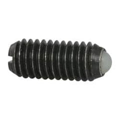 Vlier - M6x1.0, 3.5mm Ball Diam, 14mm Body Length, 1mm Max Ball Reach, Threaded Ball Plunger - Steel Body, Nylon Ball, 2.02 Lb Initial End Force, 2.92 Lb Final End Force, Locking Element - Makers Industrial Supply