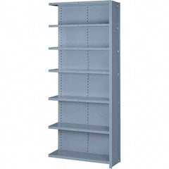 Lyon - 7 Shelf, 900 Lb. Capacity, Closed Shelving Add-On Unit - 36 Inch Wide x 18 Inch Deep x 84 Inch High, Gray - Makers Industrial Supply