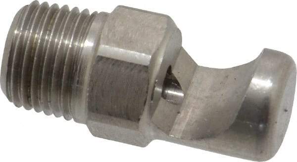 Bete Fog Nozzle - 1/8" Pipe, 145° Spray Angle, Grade 303 Stainless Steel, Extra Wide Fan Nozzle - Male Connection, 4.74 Gal per min at 100 psi, 0.129" Orifice Diam - Makers Industrial Supply