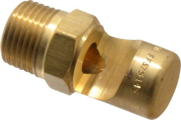 Bete Fog Nozzle - 1/2" Pipe, 145° Spray Angle, Brass, Extra Wide Fan Nozzle - Male Connection, 37.9 Gal per min at 100 psi, 3/8" Orifice Diam - Makers Industrial Supply