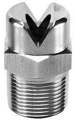 Bete Fog Nozzle - 3/8" Pipe, 90° Spray Angle, Grade 303 Stainless Steel, Standard Fan Nozzle - Male Connection, 1.58 Gal per min at 100 psi, 0.08" Orifice Diam - Makers Industrial Supply