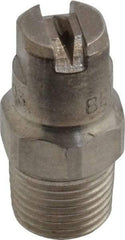 Bete Fog Nozzle - 1/8" Pipe, 65° Spray Angle, Grade 303 Stainless Steel, Standard Fan Nozzle - Male Connection, 0.79 Gal per min at 100 psi, 0.057" Orifice Diam - Makers Industrial Supply