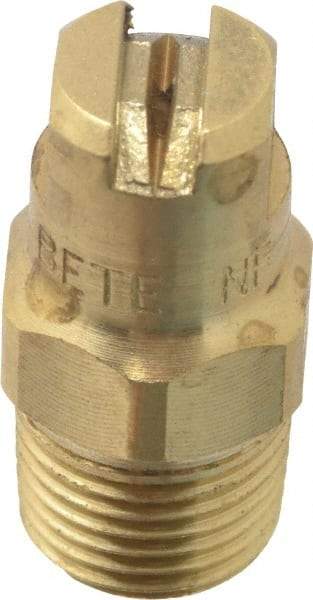 Bete Fog Nozzle - 1/8" Pipe, 90° Spray Angle, Brass, Standard Fan Nozzle - Male Connection, 0.79 Gal per min at 100 psi, 0.057" Orifice Diam - Makers Industrial Supply