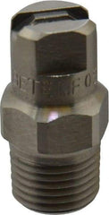 Bete Fog Nozzle - 1/8" Pipe, 90° Spray Angle, Grade 303 Stainless Steel, Standard Fan Nozzle - Male Connection, 0.79 Gal per min at 100 psi, 0.057" Orifice Diam - Makers Industrial Supply