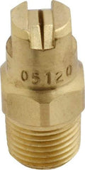 Bete Fog Nozzle - 1/8" Pipe, 120° Spray Angle, Brass, Standard Fan Nozzle - Male Connection, 0.79 Gal per min at 100 psi, 0.057" Orifice Diam - Makers Industrial Supply