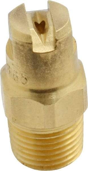 Bete Fog Nozzle - 1/8" Pipe, 65° Spray Angle, Brass, Standard Fan Nozzle - Male Connection, 1.26 Gal per min at 100 psi, 0.072" Orifice Diam - Makers Industrial Supply