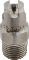 Bete Fog Nozzle - 1/8" Pipe, 65° Spray Angle, Grade 303 Stainless Steel, Standard Fan Nozzle - Male Connection, 1.26 Gal per min at 100 psi, 0.072" Orifice Diam - Makers Industrial Supply