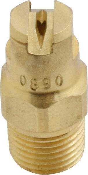 Bete Fog Nozzle - 1/8" Pipe, 90° Spray Angle, Brass, Standard Fan Nozzle - Male Connection, 1.26 Gal per min at 100 psi, 0.072" Orifice Diam - Makers Industrial Supply