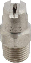 Bete Fog Nozzle - 1/8" Pipe, 90° Spray Angle, Grade 303 Stainless Steel, Standard Fan Nozzle - Male Connection, 1.26 Gal per min at 100 psi, 0.072" Orifice Diam - Makers Industrial Supply