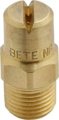 Bete Fog Nozzle - 1/8" Pipe, 90° Spray Angle, Brass, Standard Fan Nozzle - Male Connection, 1.58 Gal per min at 100 psi, 0.08" Orifice Diam - Makers Industrial Supply