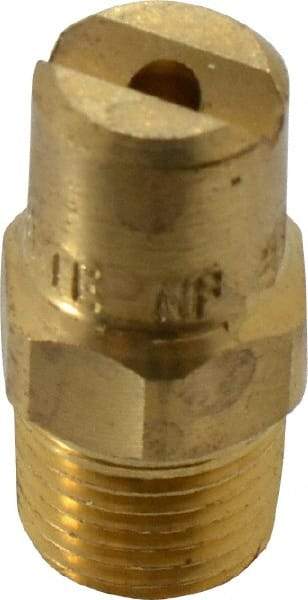 Bete Fog Nozzle - 1/8" Pipe, 30° Spray Angle, Brass, Standard Fan Nozzle - Male Connection, 3.16 Gal per min at 100 psi, 0.109" Orifice Diam - Makers Industrial Supply