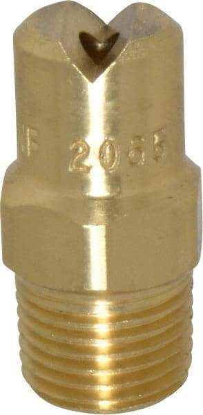 Bete Fog Nozzle - 1/8" Pipe, 65° Spray Angle, Brass, Standard Fan Nozzle - Male Connection, 3.16 Gal per min at 100 psi, 0.109" Orifice Diam - Makers Industrial Supply