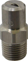 Bete Fog Nozzle - 1/8" Pipe, 90° Spray Angle, Grade 303 Stainless Steel, Standard Fan Nozzle - Male Connection, 4.74 Gal per min at 100 psi, 0.141" Orifice Diam - Makers Industrial Supply