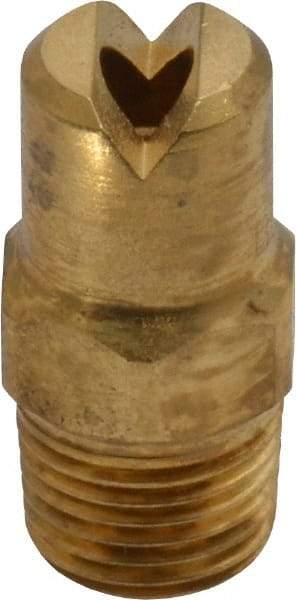 Bete Fog Nozzle - 1/8" Pipe, 30° Spray Angle, Brass, Standard Fan Nozzle - Male Connection, 6.32 Gal per min at 100 psi, 5/32" Orifice Diam - Makers Industrial Supply