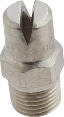 Bete Fog Nozzle - 1/8" Pipe, 120° Spray Angle, Grade 303 Stainless Steel, Standard Fan Nozzle - Male Connection, 6.32 Gal per min at 100 psi, 5/32" Orifice Diam - Makers Industrial Supply