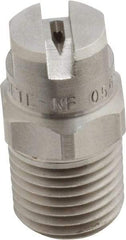 Bete Fog Nozzle - 1/4" Pipe, 65° Spray Angle, Grade 303 Stainless Steel, Standard Fan Nozzle - Male Connection, 0.79 Gal per min at 100 psi, 0.057" Orifice Diam - Makers Industrial Supply