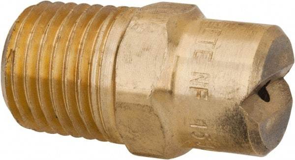 Bete Fog Nozzle - 1/4" Pipe, 30° Spray Angle, Brass, Standard Fan Nozzle - Male Connection, 2.37 Gal per min at 100 psi, 3/32" Orifice Diam - Makers Industrial Supply