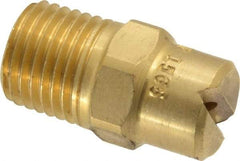 Bete Fog Nozzle - 1/4" Pipe, 65° Spray Angle, Brass, Standard Fan Nozzle - Male Connection, 2.37 Gal per min at 100 psi, 3/32" Orifice Diam - Makers Industrial Supply