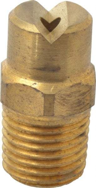 Bete Fog Nozzle - 1/4" Pipe, 30° Spray Angle, Grade 303 Brass, Standard Fan Nozzle - Male Connection, 4.74 Gal per min at 100 psi, 0.141" Orifice Diam - Makers Industrial Supply