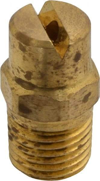 Bete Fog Nozzle - 1/4" Pipe, 90° Spray Angle, Brass, Standard Fan Nozzle - Male Connection, 4.74 Gal per min at 100 psi, 0.141" Orifice Diam - Makers Industrial Supply