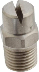 Bete Fog Nozzle - 1/4" Pipe, 120° Spray Angle, Grade 303 Stainless Steel, Standard Fan Nozzle - Male Connection, 6.32 Gal per min at 100 psi, 5/32" Orifice Diam - Makers Industrial Supply