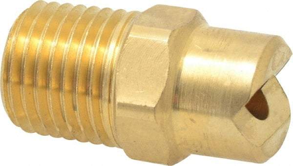 Bete Fog Nozzle - 1/4" Pipe, 30° Spray Angle, Brass, Standard Fan Nozzle - Male Connection, 7.91 Gal per min at 100 psi, 0.172" Orifice Diam - Makers Industrial Supply