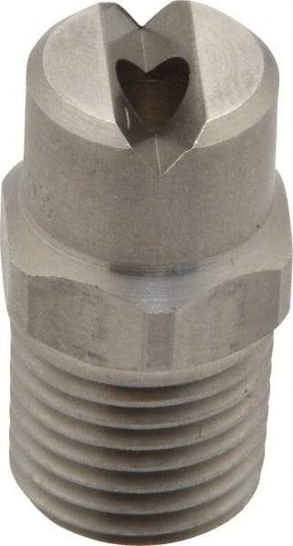 Bete Fog Nozzle - 1/4" Pipe, 65° Spray Angle, Grade 303 Stainless Steel, Standard Fan Nozzle - Male Connection, 7.91 Gal per min at 100 psi, 0.172" Orifice Diam - Makers Industrial Supply