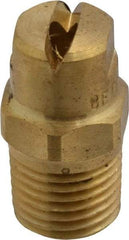 Bete Fog Nozzle - 1/4" Pipe, 90° Spray Angle, Brass, Standard Fan Nozzle - Male Connection, 7.91 Gal per min at 100 psi, 0.172" Orifice Diam - Makers Industrial Supply