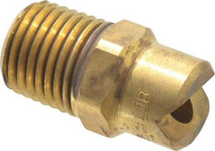 Bete Fog Nozzle - 1/4" Pipe, 30° Spray Angle, Brass, Standard Fan Nozzle - Male Connection, 11.1 Gal per min at 100 psi, 0.203" Orifice Diam - Makers Industrial Supply