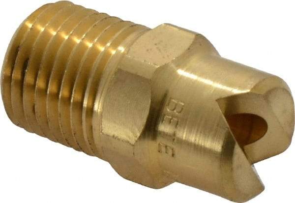 Bete Fog Nozzle - 1/4" Pipe, 65° Spray Angle, Brass, Standard Fan Nozzle - Male Connection, 11.1 Gal per min at 100 psi, 0.203" Orifice Diam - Makers Industrial Supply