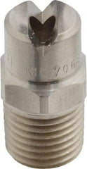 Bete Fog Nozzle - 1/4" Pipe, 65° Spray Angle, Grade 303 Stainless Steel, Standard Fan Nozzle - Male Connection, 11.1 Gal per min at 100 psi, 0.203" Orifice Diam - Makers Industrial Supply