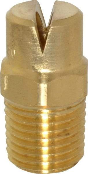 Bete Fog Nozzle - 1/4" Pipe, 120° Spray Angle, Brass, Standard Fan Nozzle - Male Connection, 11.1 Gal per min at 100 psi, 0.203" Orifice Diam - Makers Industrial Supply