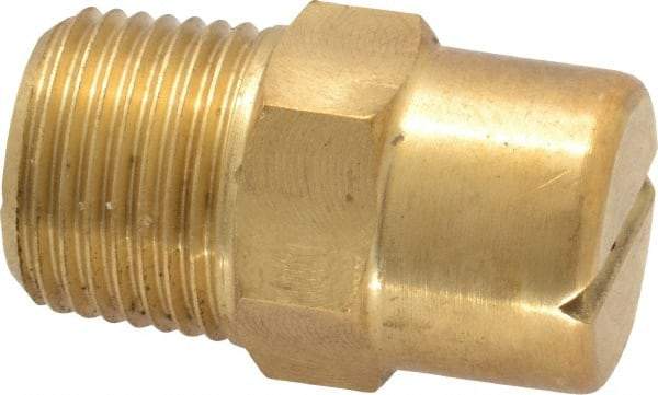 Bete Fog Nozzle - 3/8" Pipe, 65° Spray Angle, Brass, Standard Fan Nozzle - Male Connection, 1.58 Gal per min at 100 psi, 0.08" Orifice Diam - Makers Industrial Supply