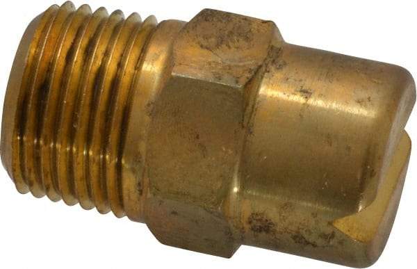 Bete Fog Nozzle - 3/8" Pipe, 65° Spray Angle, Brass, Standard Fan Nozzle - Male Connection, 6.32 Gal per min at 100 psi, 5/32" Orifice Diam - Makers Industrial Supply