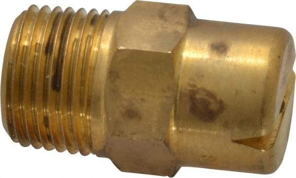 Bete Fog Nozzle - 3/8" Pipe, 120° Spray Angle, Brass, Standard Fan Nozzle - Male Connection, 6.32 Gal per min at 100 psi, 5/32" Orifice Diam - Makers Industrial Supply