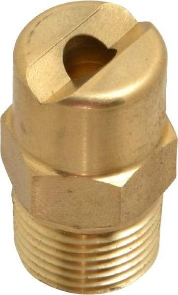 Bete Fog Nozzle - 3/8" Pipe, 30° Spray Angle, Brass, Standard Fan Nozzle - Male Connection, 15.8 Gal per min at 100 psi, 1/4" Orifice Diam - Makers Industrial Supply