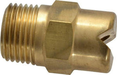 Bete Fog Nozzle - 1/2" Pipe, 65° Spray Angle, Brass, Standard Fan Nozzle - Male Connection, 15.8 Gal per min at 100 psi, 1/4" Orifice Diam - Makers Industrial Supply