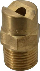 Bete Fog Nozzle - 1/2" Pipe, 30° Spray Angle, Brass, Standard Fan Nozzle - Male Connection, 23.7 Gal per min at 100 psi, 19/64" Orifice Diam - Makers Industrial Supply