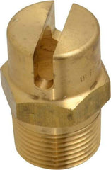 Bete Fog Nozzle - 3/4" Pipe, 120° Spray Angle, Brass, Standard Fan Nozzle - Male Connection, 63.2 Gal per min at 100 psi, 1/2" Orifice Diam - Makers Industrial Supply