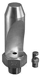 Bete Fog Nozzle - 3/8" Pipe, 50° Spray Angle, Grade 303 Stainless Steel, High Impact - Narrow Fan Nozzle - Male Connection, 9.49 Gal per min at 100 psi, 3/16" Orifice Diam - Makers Industrial Supply