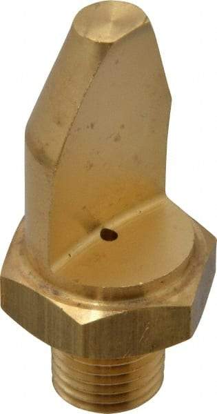 Bete Fog Nozzle - 1/4" Pipe, 15° Spray Angle, Brass, High Impact - Narrow Fan Nozzle - Male Connection, 1.58 Gal per min at 100 psi, 0.078" Orifice Diam - Makers Industrial Supply