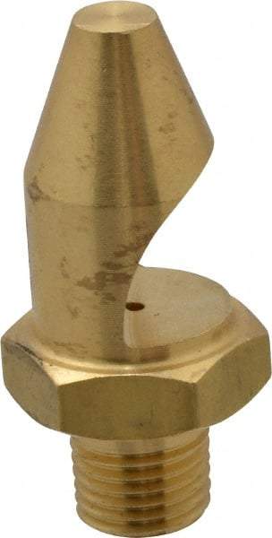 Bete Fog Nozzle - 1/4" Pipe, 50° Spray Angle, Brass, High Impact - Narrow Fan Nozzle - Male Connection, 1.58 Gal per min at 100 psi, 0.078" Orifice Diam - Makers Industrial Supply