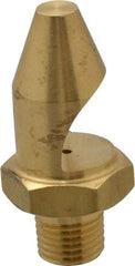 Bete Fog Nozzle - 1/4" Pipe, 50° Spray Angle, Brass, High Impact - Narrow Fan Nozzle - Male Connection, 1.58 Gal per min at 100 psi, 0.078" Orifice Diam - Makers Industrial Supply