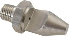 Bete Fog Nozzle - 1/4" Pipe, 50° Spray Angle, Grade 303 Stainless Steel, High Impact - Narrow Fan Nozzle - Male Connection, 1.58 Gal per min at 100 psi, 0.078" Orifice Diam - Makers Industrial Supply