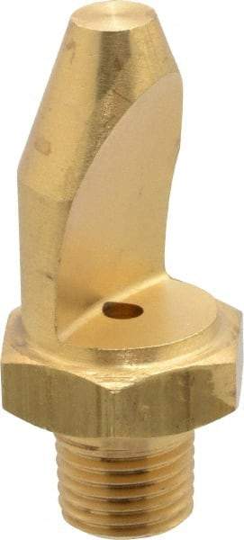 Bete Fog Nozzle - 1/4" Pipe, 50° Spray Angle, Brass, High Impact - Narrow Fan Nozzle - Male Connection, 6.33 Gal per min at 100 psi, 0.141" Orifice Diam - Makers Industrial Supply